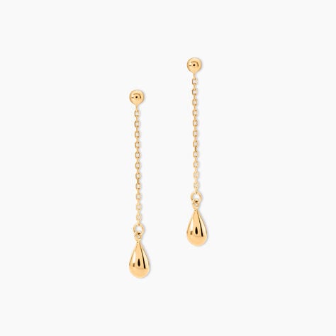 Boucles D'Oreilles Pendantes Maheva Plaqu&eacute; Or Jaune - Boucles d'oreilles fantaisie Femme | Histoire d&rsquo;Or
