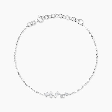 Bracelet Eclat d'Aurore Argent Blanc Oxyde De Zirconium - Bracelets Femme | Histoire d&rsquo;Or