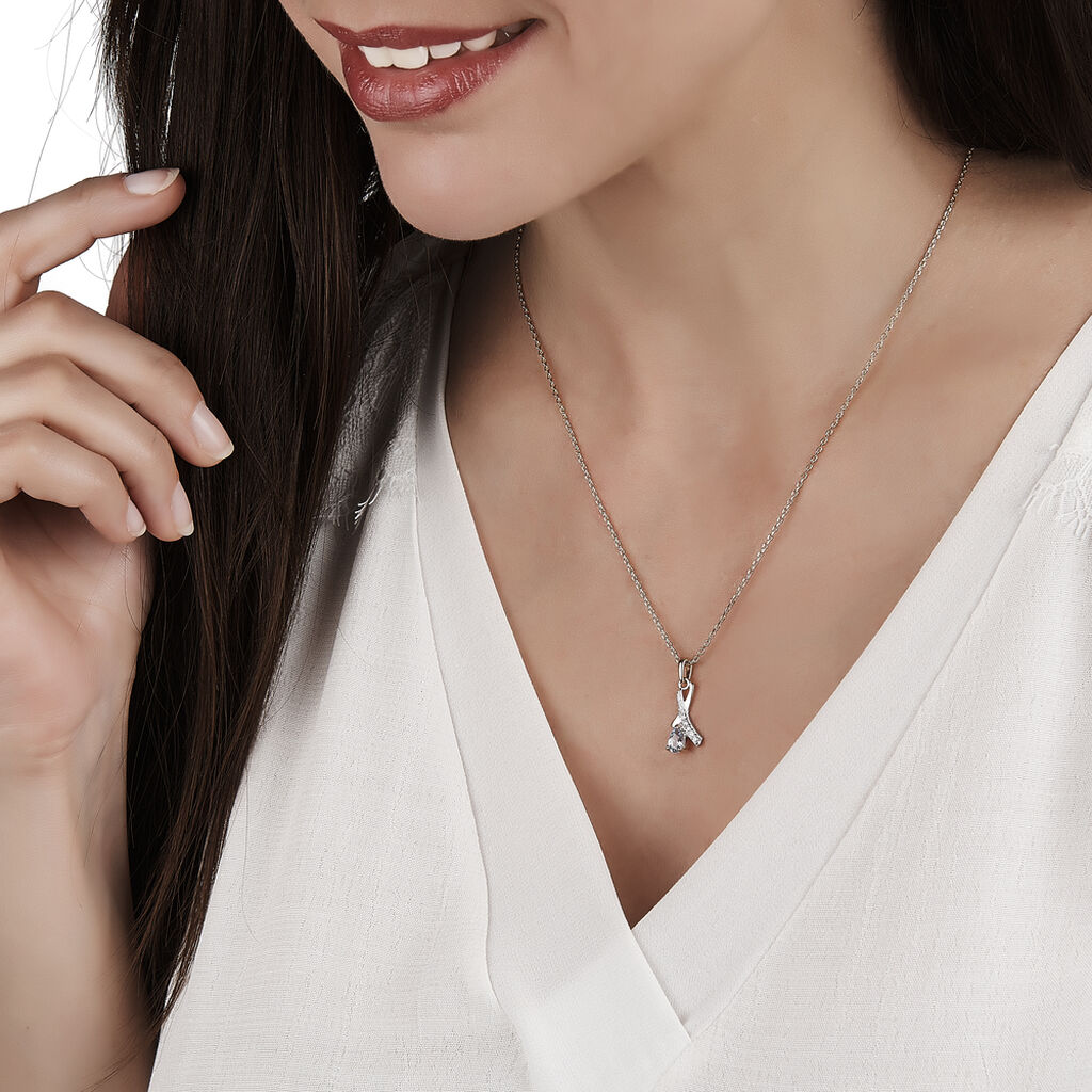 Collier Dyanah Plaque Or Jaune Oxyde De Zirconium - Colliers fantaisie Femme | Histoire d’Or