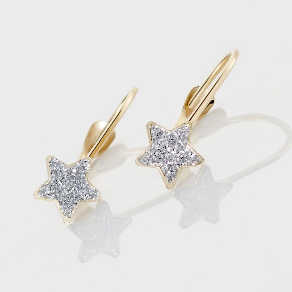 Boucles D'oreilles Chirine Or Jaune - Boucles d'oreilles pendantes Enfant | Histoire d’Or