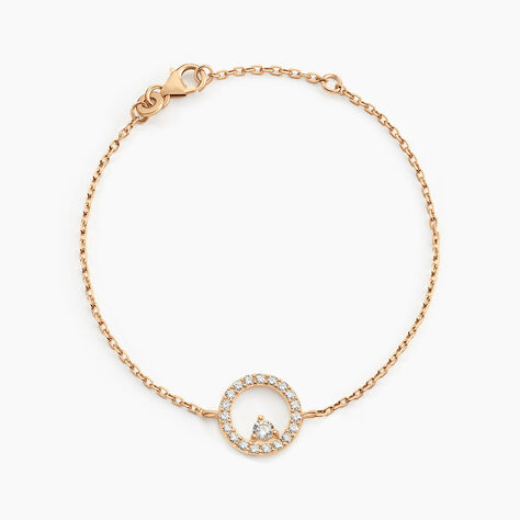 Bracelet Lila Plaqu&eacute; Or Jaune Oxyde De Zirconium - Bracelets Femme | Histoire d&rsquo;Or