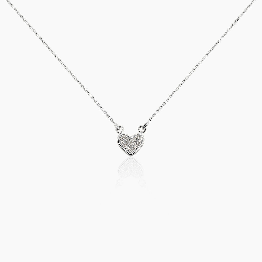 Collier Seya Argent Blanc Oxyde De Zirconium - Colliers fantaisie Femme | Histoire d&rsquo;Or