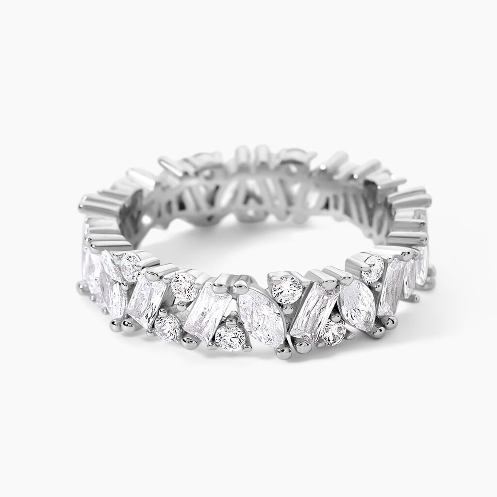 Bague Tapis Rouge Argent Blanc Oxyde De Zirconium - Bagues avec pierre Femme | Histoire d&rsquo;Or