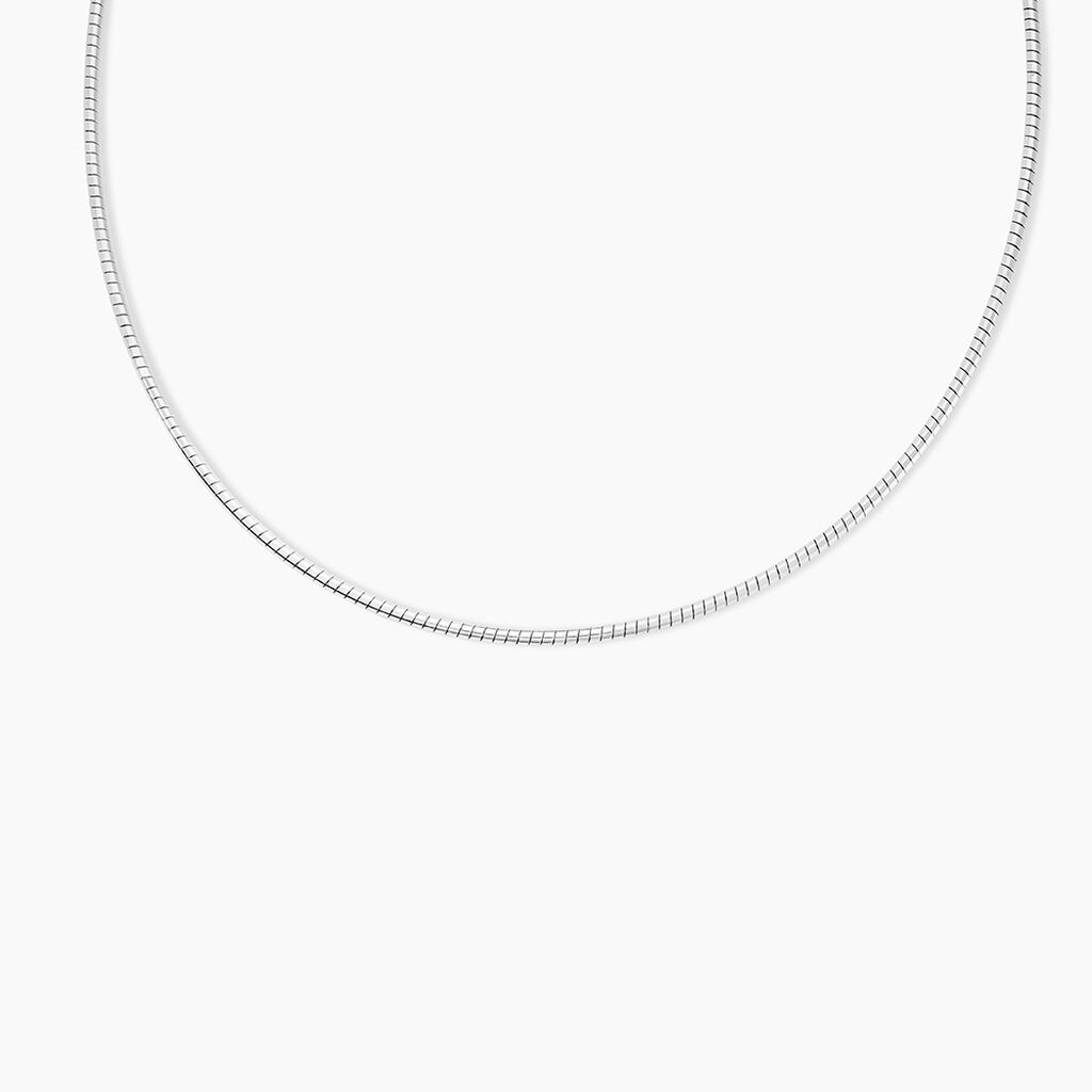 Cha&icirc;ne Kassie Maille Omega Argent Blanc - Chaines Femme | Histoire d&rsquo;Or