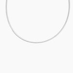 Cha&icirc;ne Kassie Maille Omega Argent Blanc - Chaines Femme | Histoire d&rsquo;Or