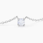 Collier Court Argent Blanc Lylwenn Oxyde De Zirconium - Ras de cou Femme | Histoire d&rsquo;Or