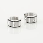 Cr&eacute;oles Jourdan Ios Acier Blanc Oxyde De Zirconium - Boucles d'oreilles cr&eacute;oles Homme | Histoire d&rsquo;Or