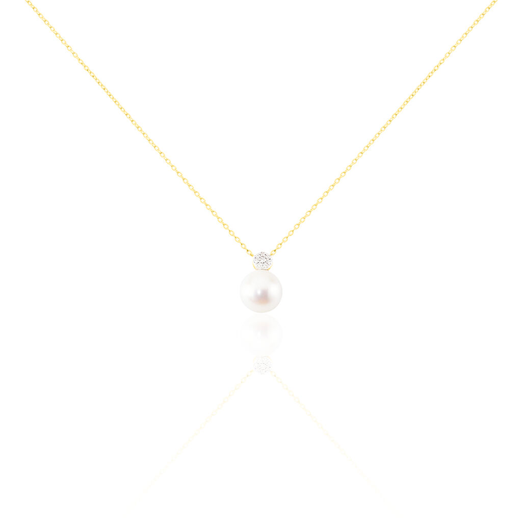 Collier Anju Or Jaune Perle De Culture Et Diamant - Colliers Femme | Histoire d&rsquo;Or