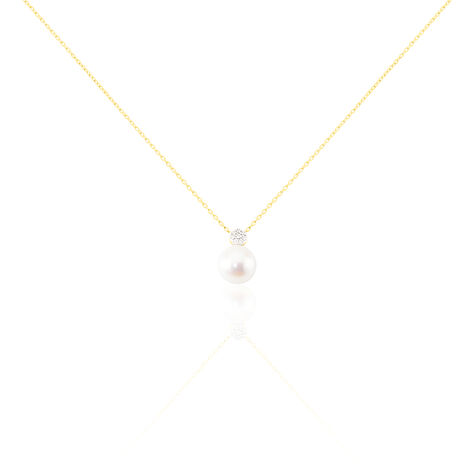 Collier Anju Or Jaune Perle De Culture Et Diamant - Colliers Femme | Histoire d&rsquo;Or