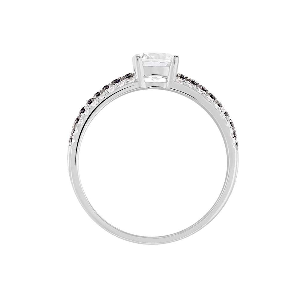 Bague Solitaire Katrina Or Blanc Oxyde De Zirconium - Bagues solitaires Femme | Histoire d&rsquo;Or