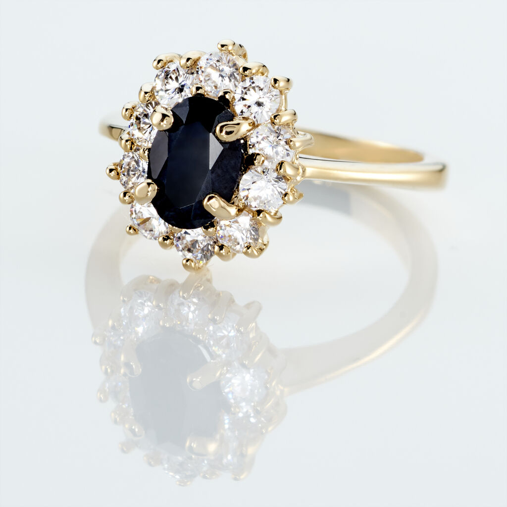 Bague Insaf Plaqu&eacute; Or Jaune Oxyde De Zirconium - Bagues solitaires Femme | Histoire d&rsquo;Or