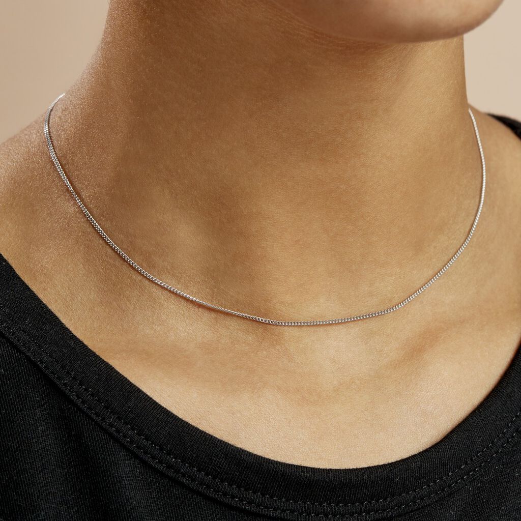 Chaîne Clementine Argent Blanc - Chaines Femme | Histoire d’Or