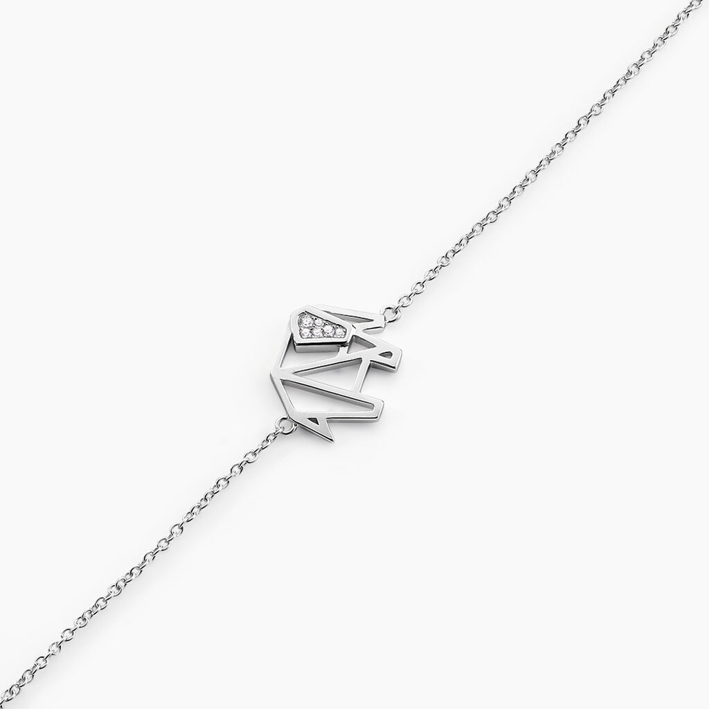 Bracelet Origami Argent Blanc Oxyde De Zirconium - Bracelets Femme | Histoire d&rsquo;Or