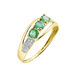 Bague Or Jaune Abelard Emeraudes Diamants - Bagues avec pierre Femme | Histoire d’Or