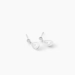 Boucles D'oreilles Pendantes Phaenna Or Blanc Oxyde De Zirconium - Boucles d'oreilles pendantes Femme | Histoire d&rsquo;Or
