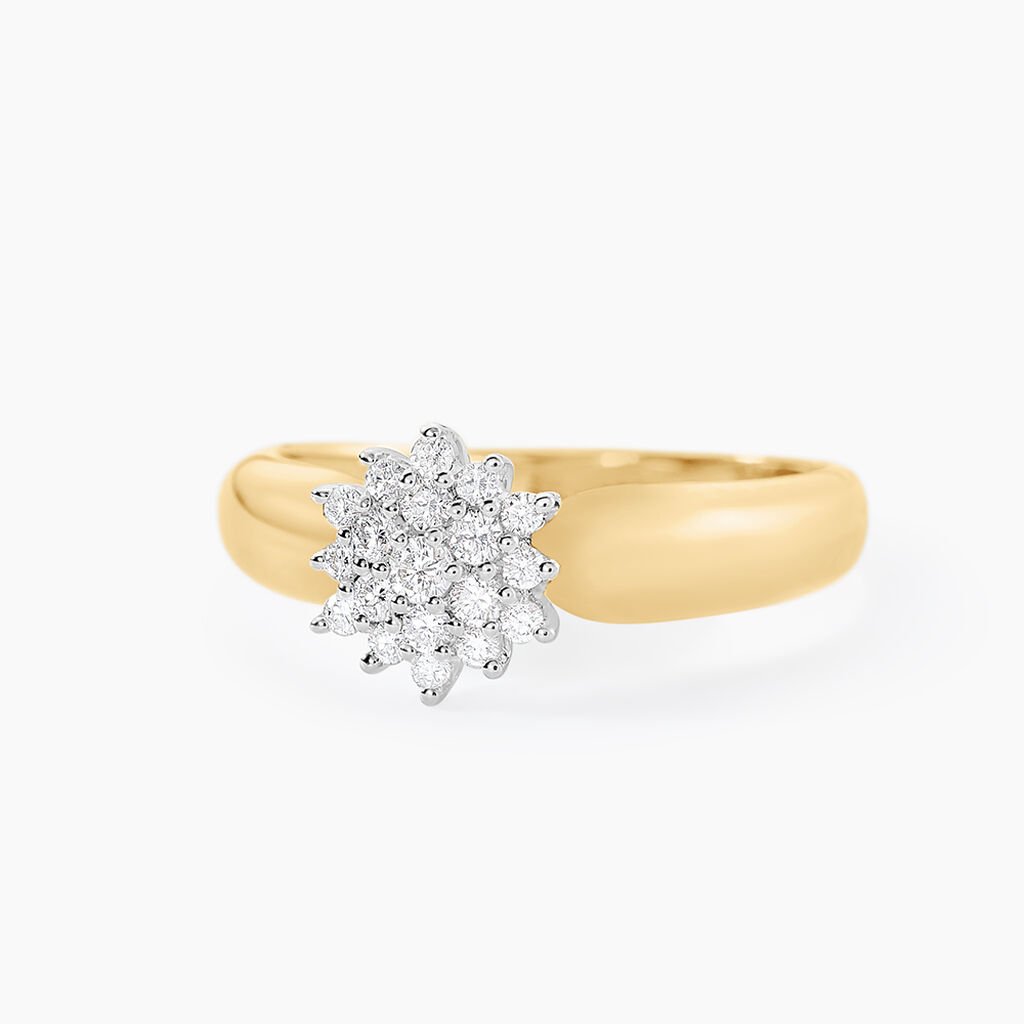 Bague Chou Or Jaune Diamant - Bagues solitaires Femme | Histoire d&rsquo;Or
