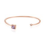 Bracelet Jonc Purple Mood Argent Rose Oxyde De Zirconium - Bracelets joncs Femme | Histoire d&rsquo;Or