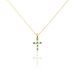 Collier Plaqué Or Gaea Pierre Synthétique - Colliers Croix Femme | Histoire d’Or