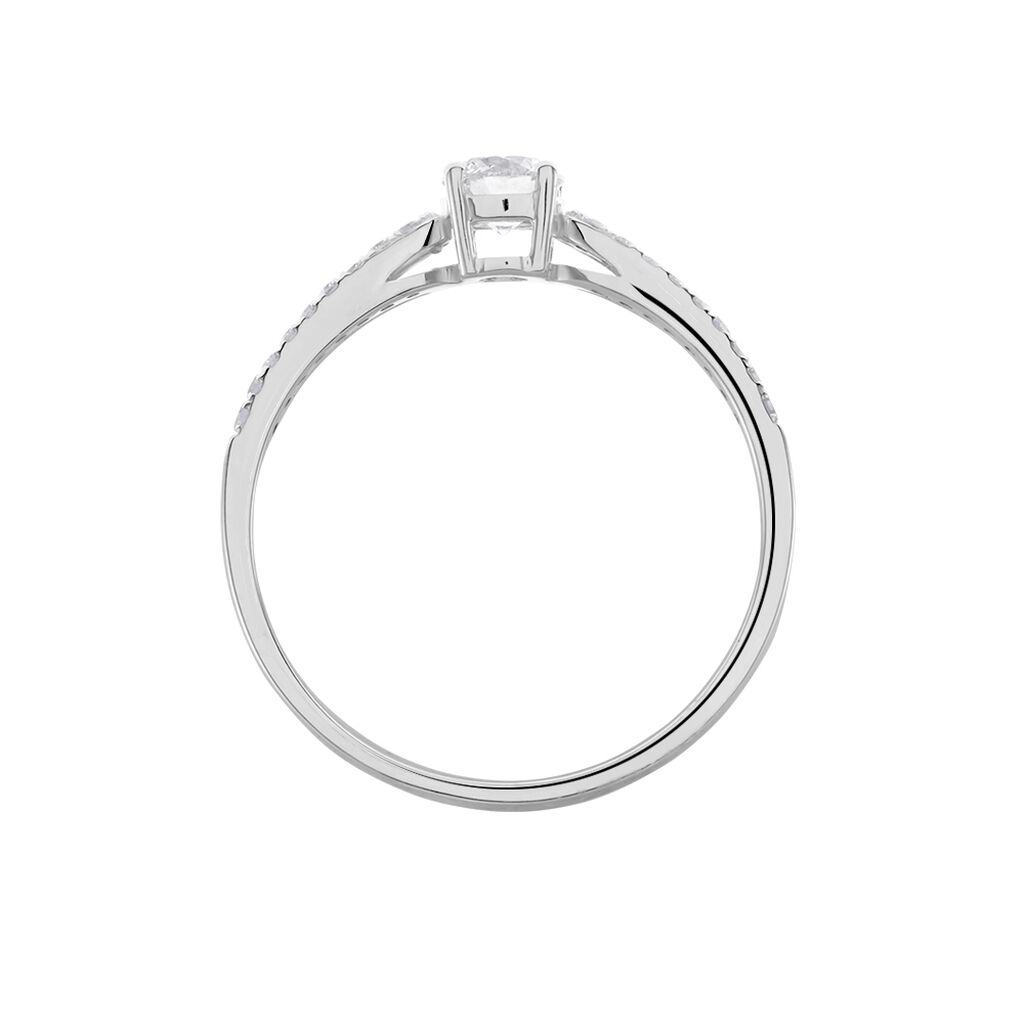 Bague Solitaire Katalina Or Blanc Diamant - Bagues solitaires Femme | Histoire d’Or