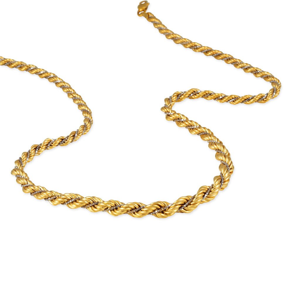Collier Jerryenne Danilo Maille Corde Et Venitienne Or Bicolore - Chaines Femme | Histoire d’Or