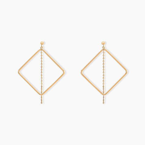 Boucles D'oreilles Pendantes Idoia Plaqu&eacute; Or Jaune - Boucles d'oreilles fantaisie Femme | Histoire d&rsquo;Or