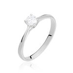 Bague Solitaire Victoria Or Blanc Diamant - Bagues solitaires Femme | Histoire d&rsquo;Or