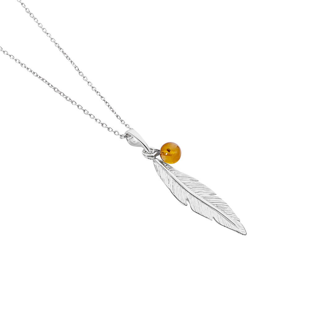 Collier Argent Blanc Adriane Ambre - Colliers fantaisie Femme | Histoire d’Or