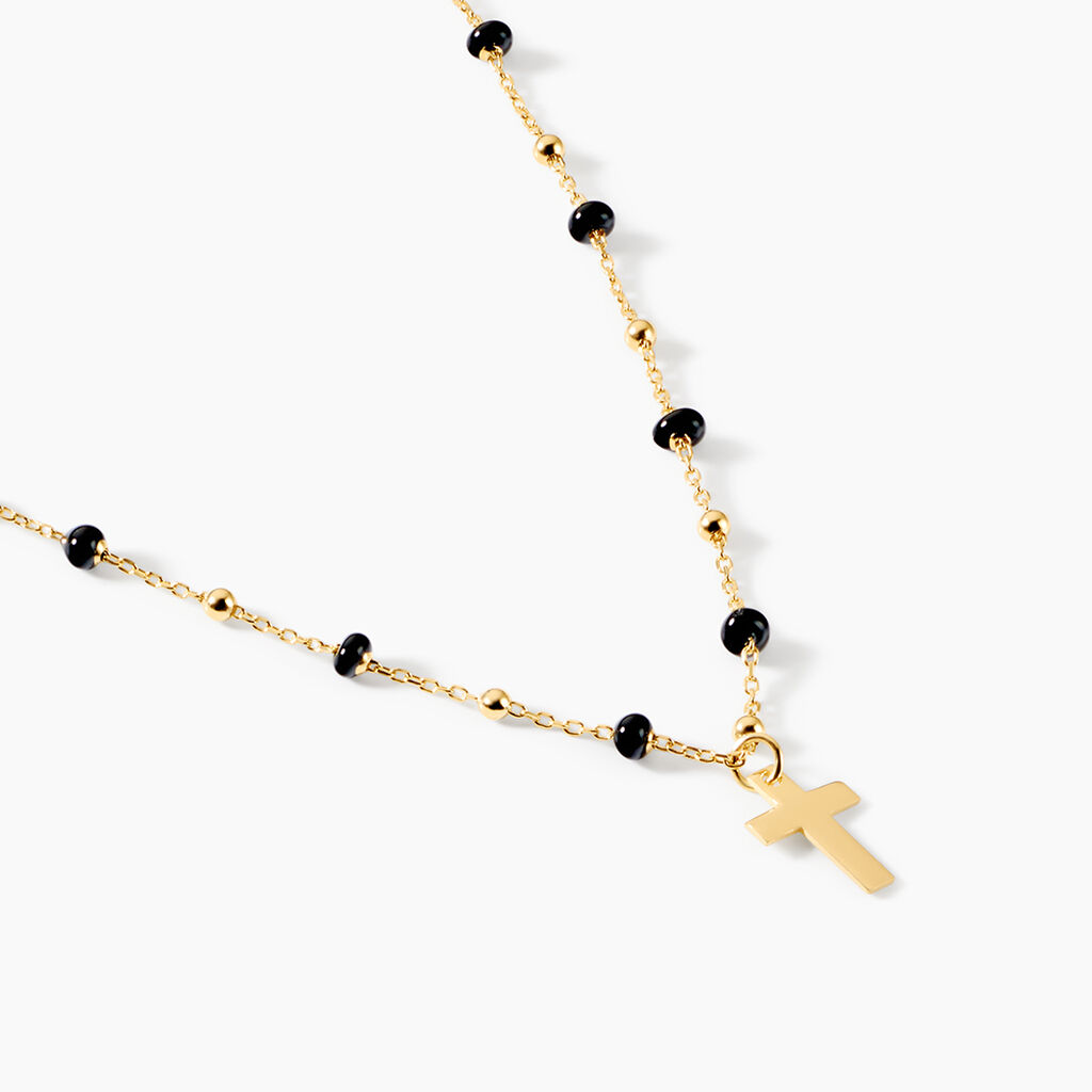Collier Krystle Argent Dor&eacute; A L'Or 750/1000 - Bijoux sans pierre Femme | Histoire d&rsquo;Or