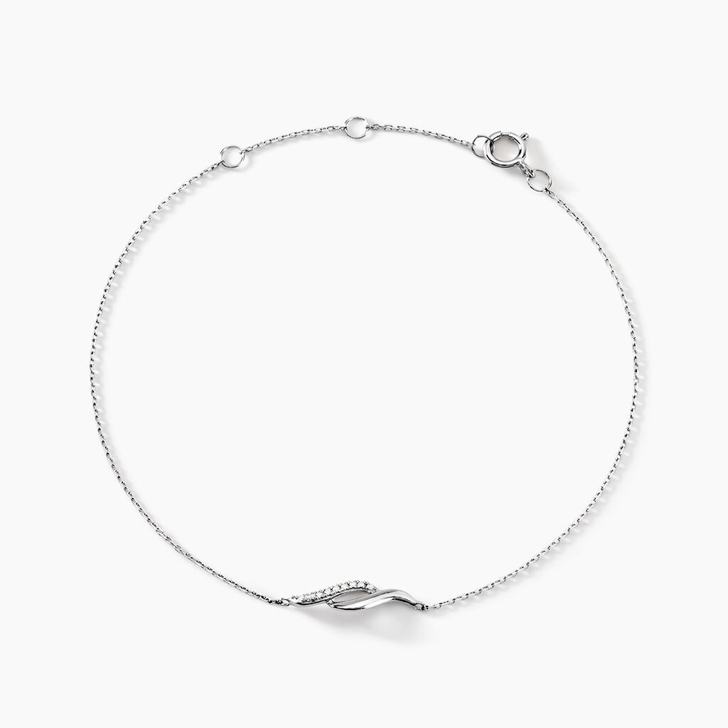 Bracelet Tylane Or Blanc Diamant - Bracelets Femme | Histoire d&rsquo;Or
