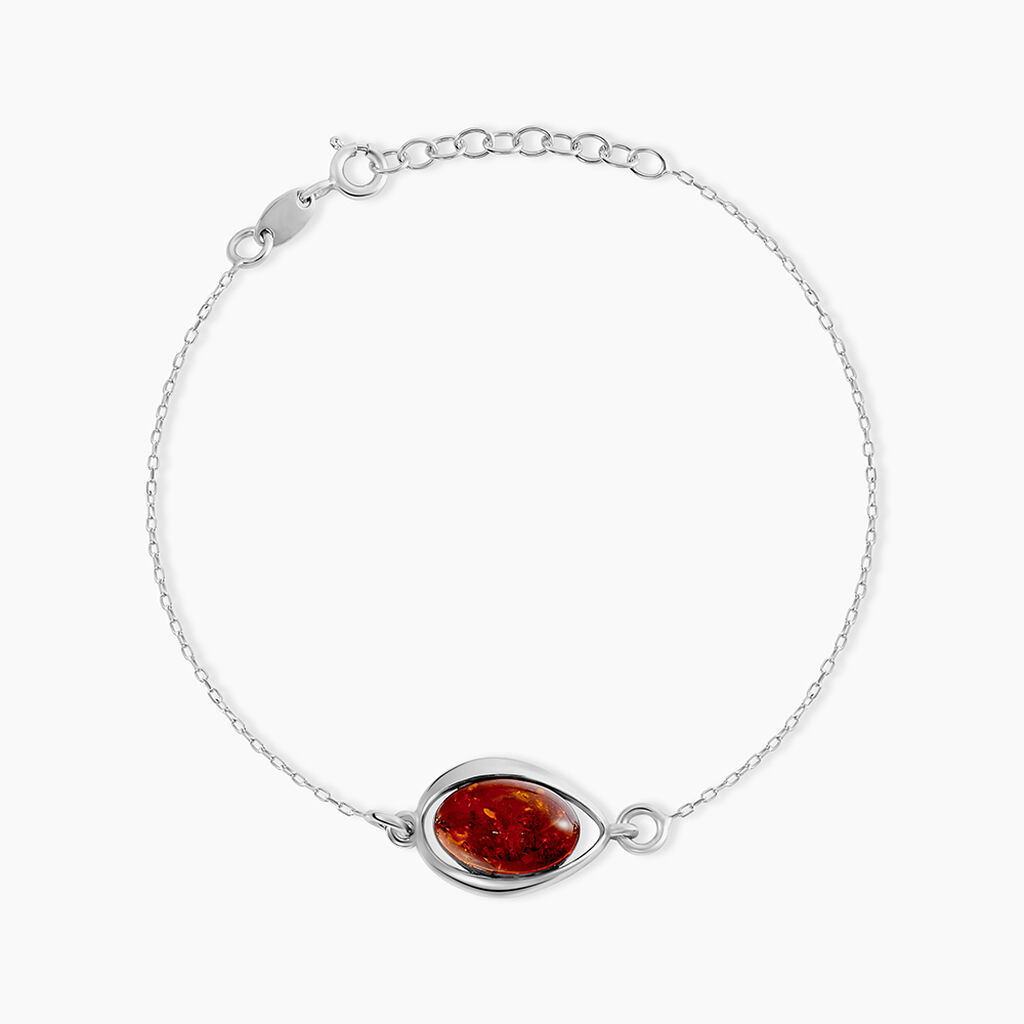 Bracelet Hilda Argent Blanc Ambre - Bracelets Femme | Histoire d&rsquo;Or