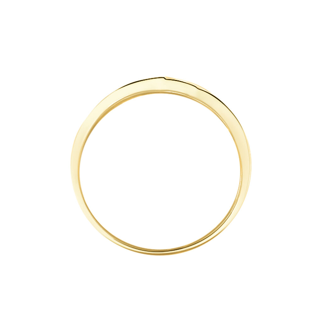 Bague Bandeau Or Jaune Oxyde De Zirconium - Bagues avec pierre Femme | Histoire d’Or