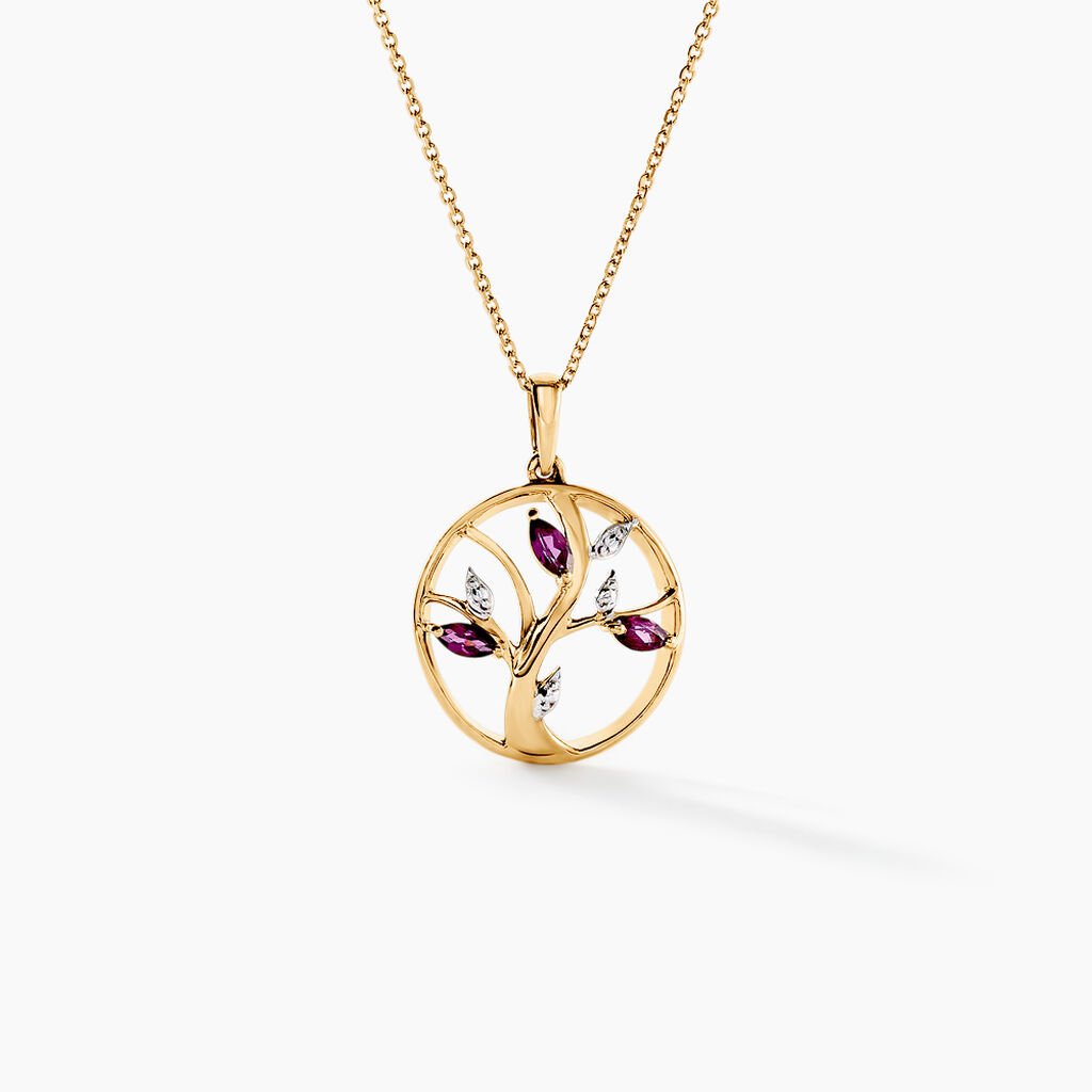 Pendentif Godolieba Or Jaune Rhodolite - Pendentifs Femme | Histoire d&rsquo;Or