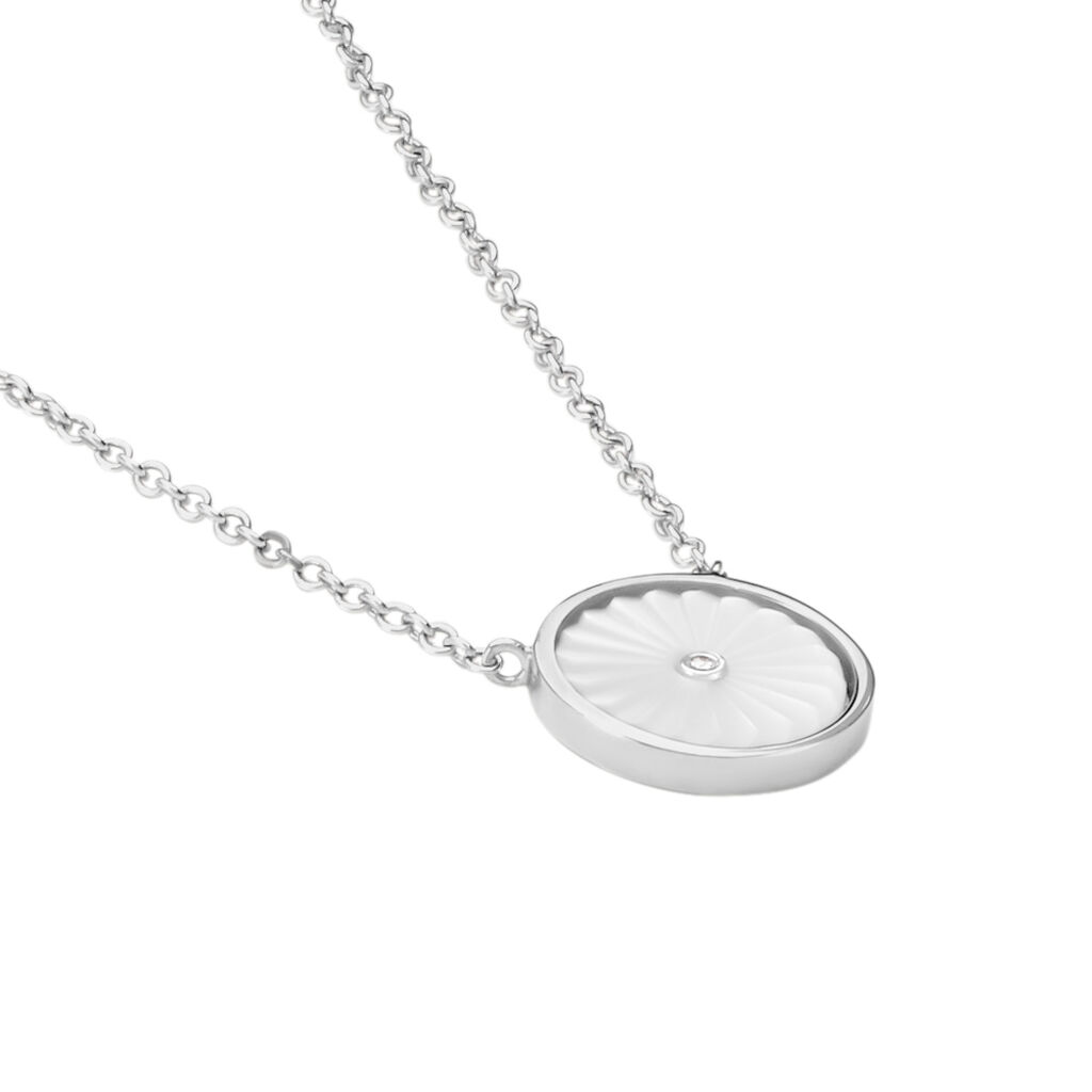 Collier Erina Argent Blanc Nacre Oxyde De Zirconium - Colliers fantaisie Femme | Histoire d’Or
