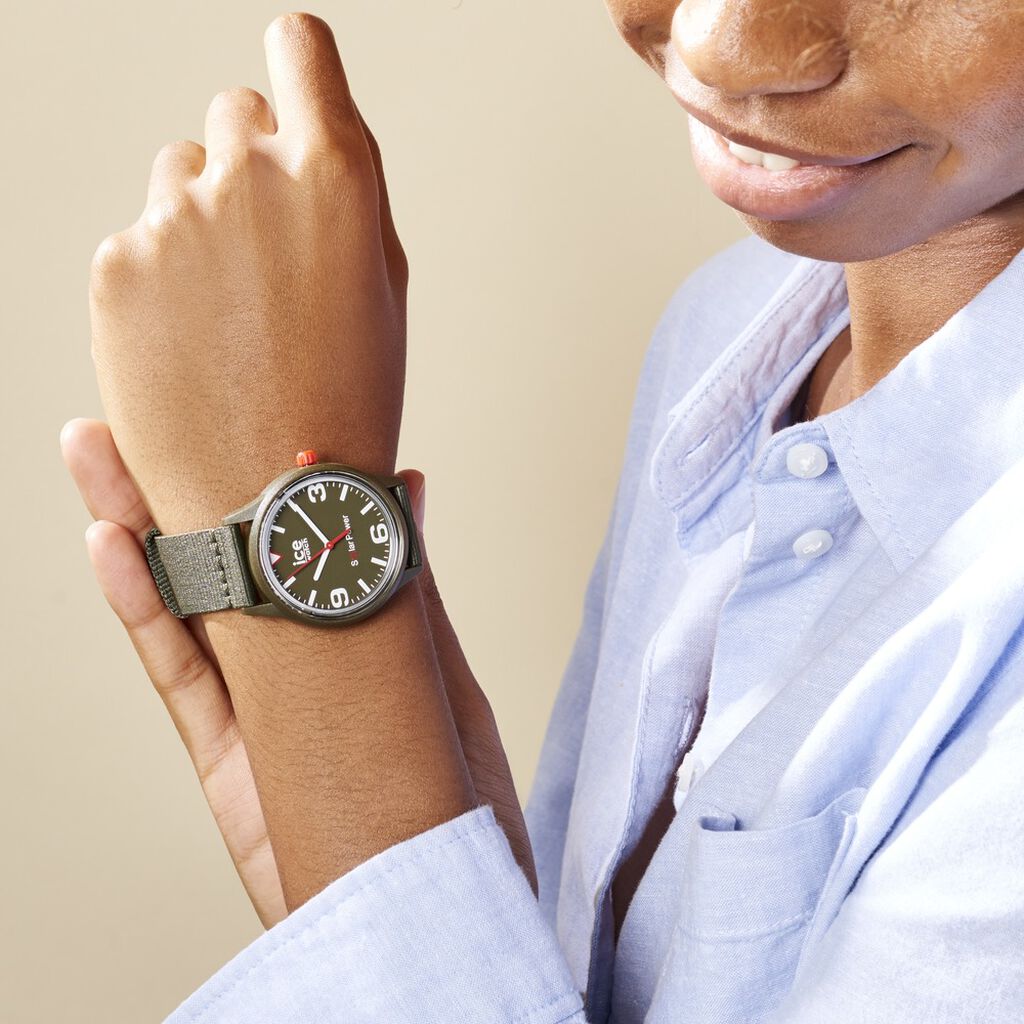 Montre Ice Watch Solar Power Kaki - Montres Famille | Histoire d’Or