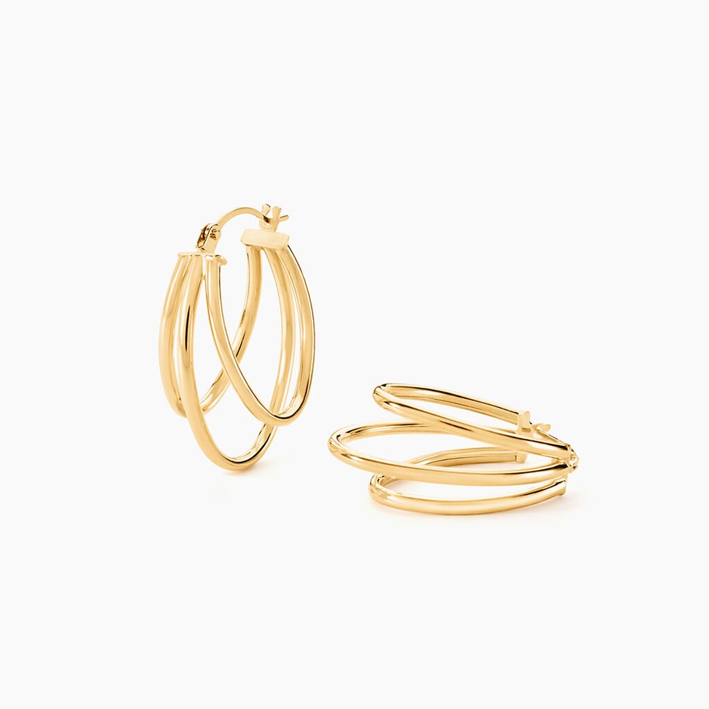 Créoles Trish Or Jaune - Boucles d'oreilles créoles Femme | Histoire d’Or