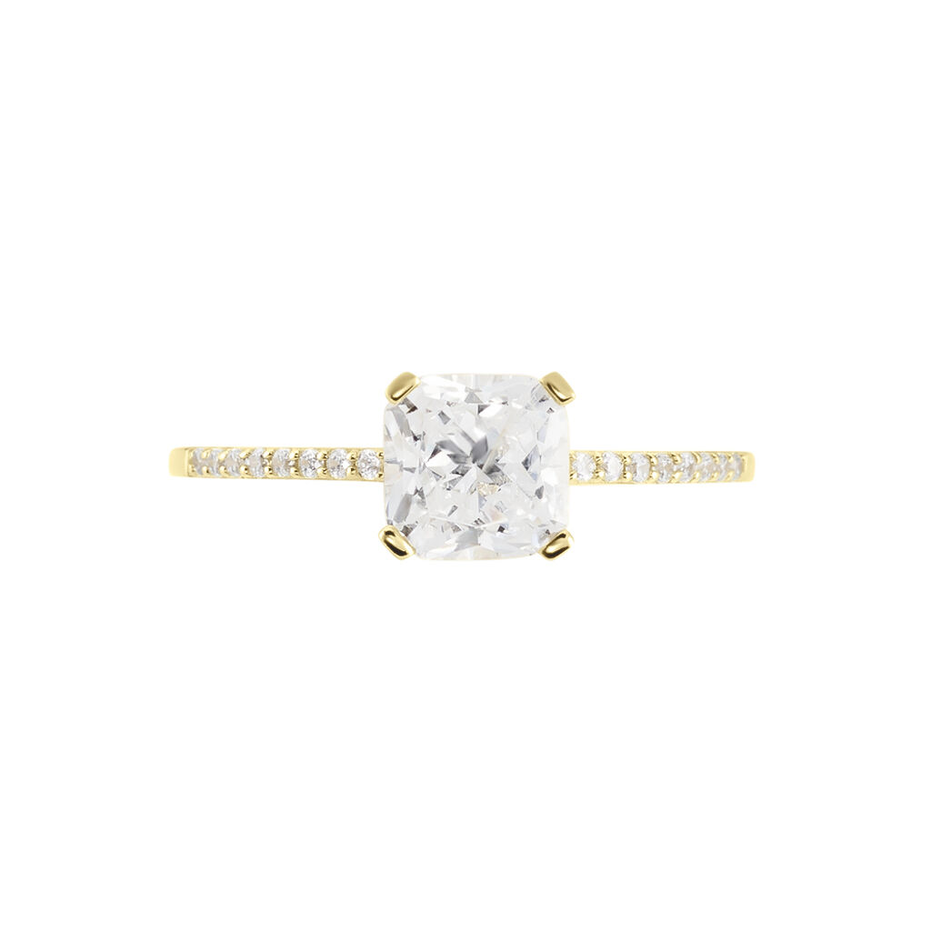 Bague Solitaire Or Jaune Beline Oxyde De Zirconium - Bagues solitaires Femme | Histoire d&rsquo;Or