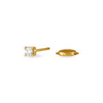 Boucles D'oreilles Puces Clavie Or Jaune Diamant - Clous d'oreilles Femme | Histoire d&rsquo;Or