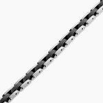 Bracelet M&eacute;tal Acier Blanc Onyx - F&ecirc;te des p&egrave;res Homme | Histoire d&rsquo;Or
