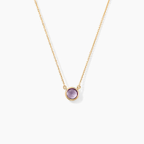 Collier Arenale Or Jaune Amethyste - Colliers Femme | Histoire d&rsquo;Or