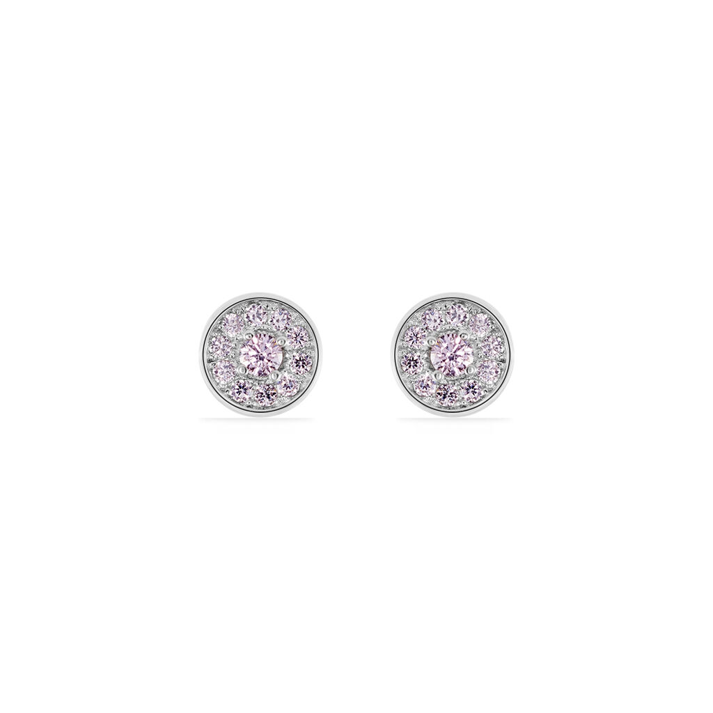 Boucles D'oreilles Puces Auxana Argent Blanc Oxyde De Zirconium - Boucles d'oreilles fantaisie Femme | Histoire d’Or
