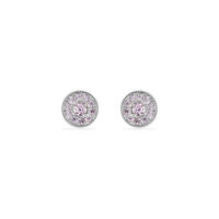 Boucles D'oreilles Puces Auxana Argent Blanc Oxyde De Zirconium