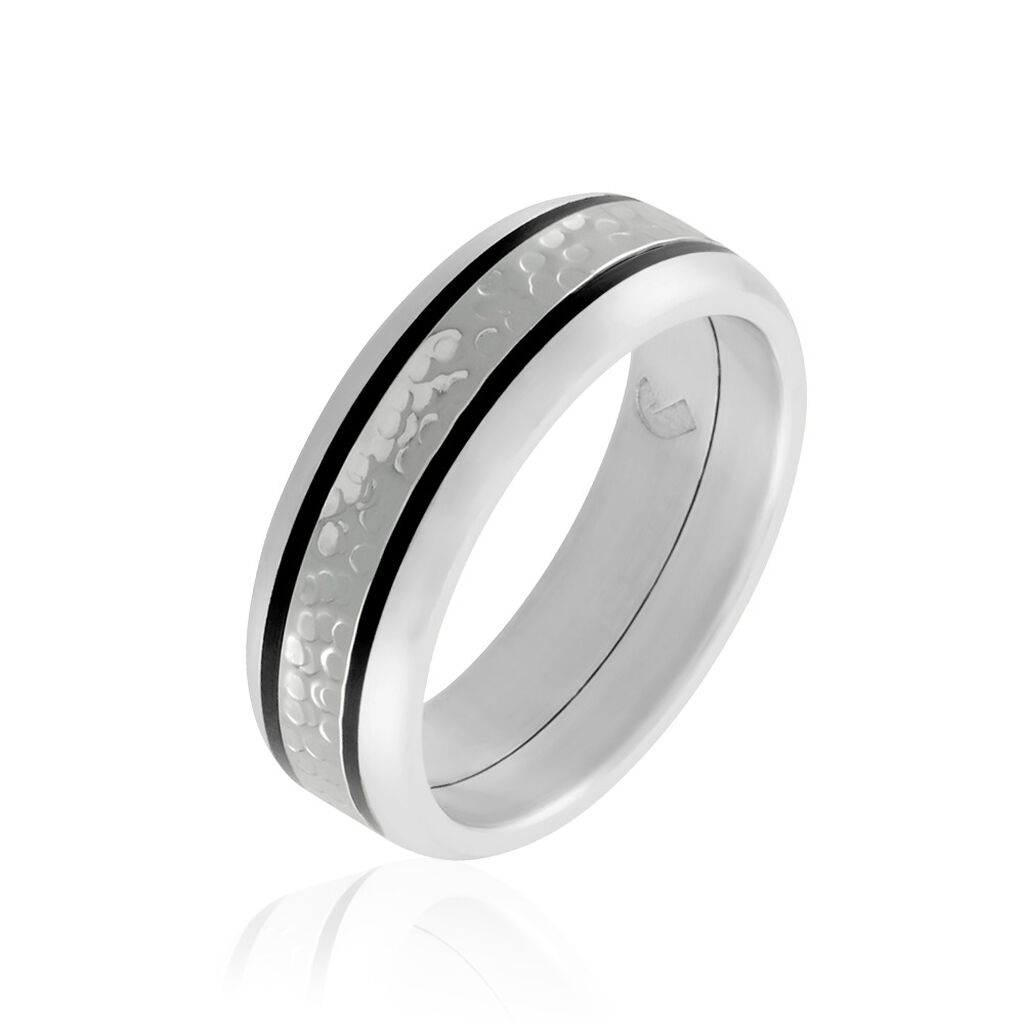 Bague Mollie Acier Blanc - Bagues fantaisie Homme | Histoire d’Or