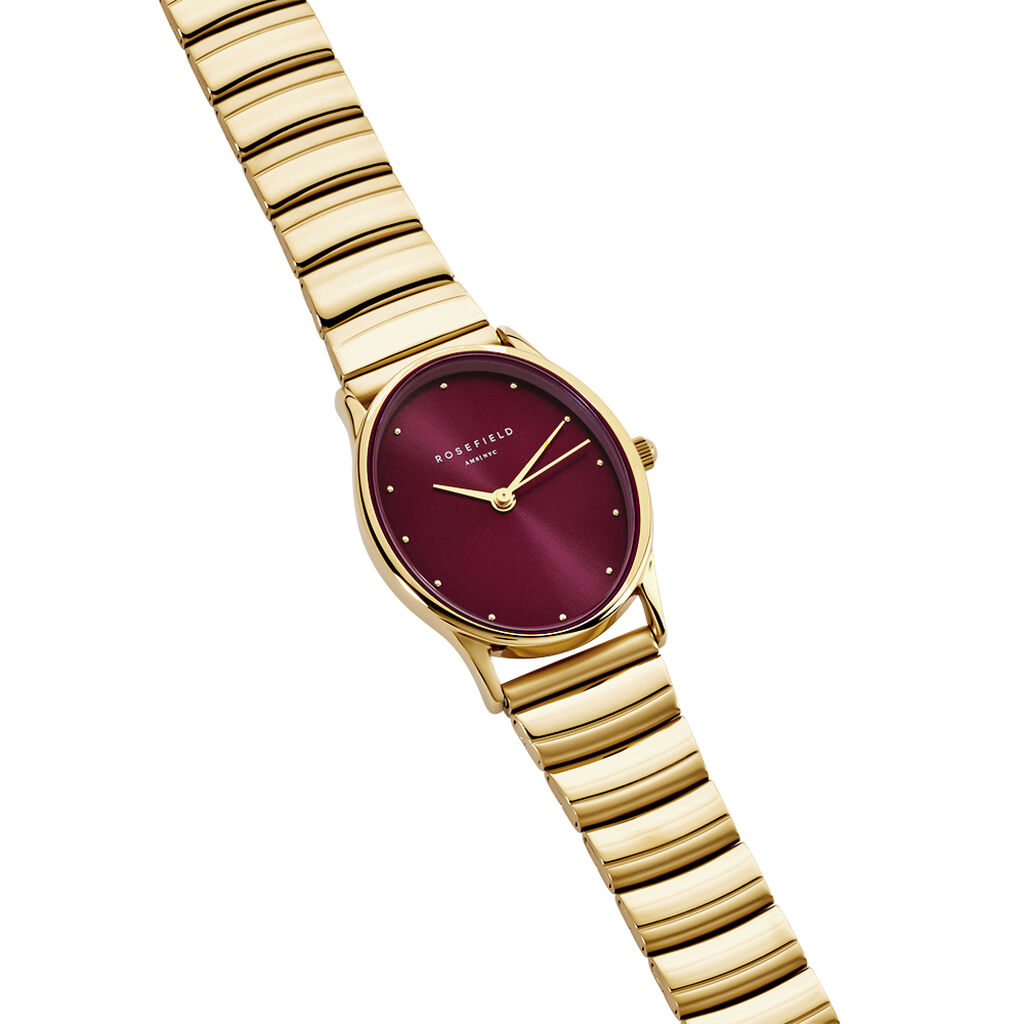 Montre Rosefield Oval Bordeaux - Id&eacute;es cadeaux Femme | Histoire d&rsquo;Or