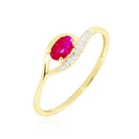 Bague Emotion Or Jaune Rubis Diamant
