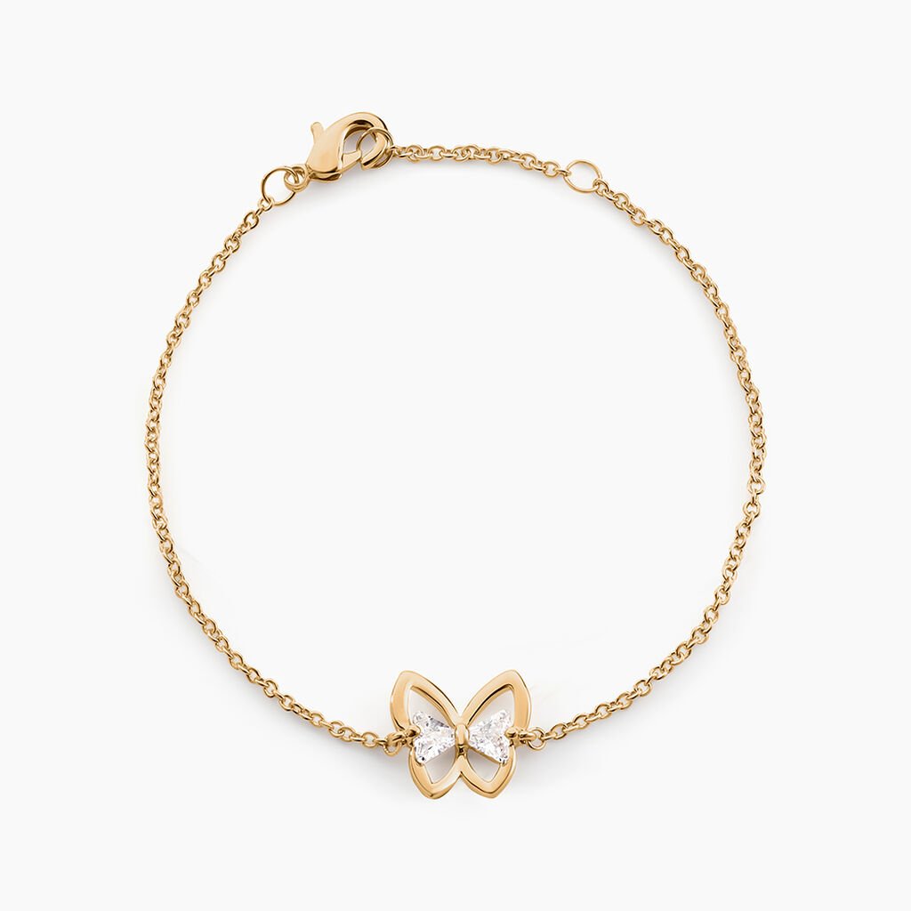 Bracelet Jelissa Plaqu&eacute; Or Jaune Oxyde De Zirconium - Bracelets Femme | Histoire d&rsquo;Or