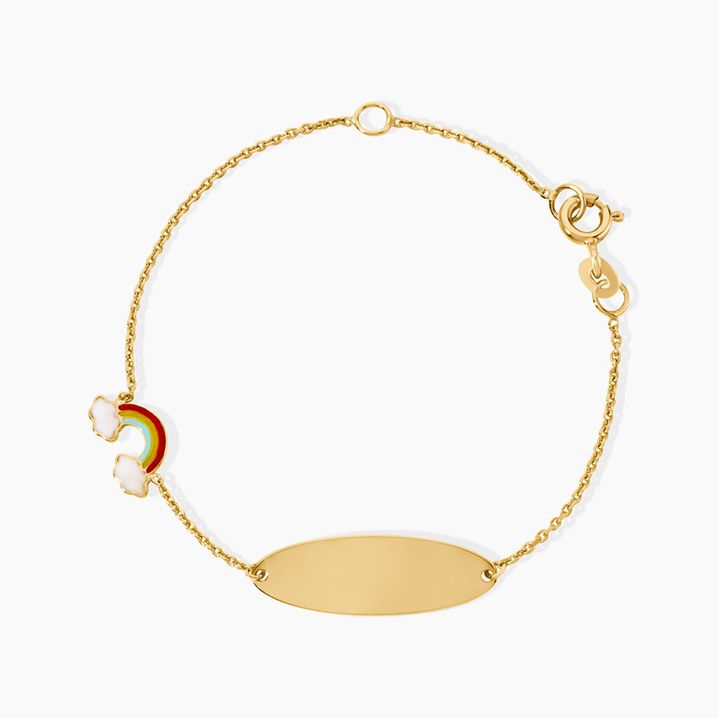 Bracelet Identit&eacute;e Illyoe Argent Dor&eacute; A L'Or 750/1000 - Gourmettes Femme | Histoire d&rsquo;Or