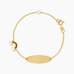 Bracelet Identit&eacute;e Illyoe Argent Dor&eacute; A L'Or 750/1000 - Gourmettes Femme | Histoire d&rsquo;Or