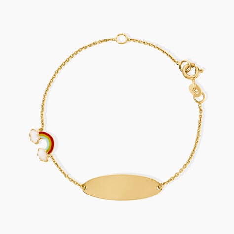 Bracelet Identit&eacute;e Illyoe Argent Dor&eacute; A L'Or 750/1000 - Gourmettes Femme | Histoire d&rsquo;Or