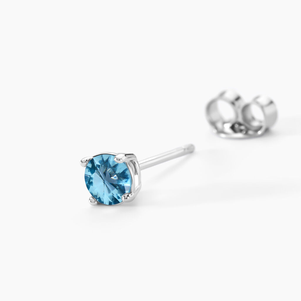 Boucles D'oreilles Puces Rio Argent Blanc Oxyde - Boucles d'oreilles fantaisie Femme | Histoire d’Or
