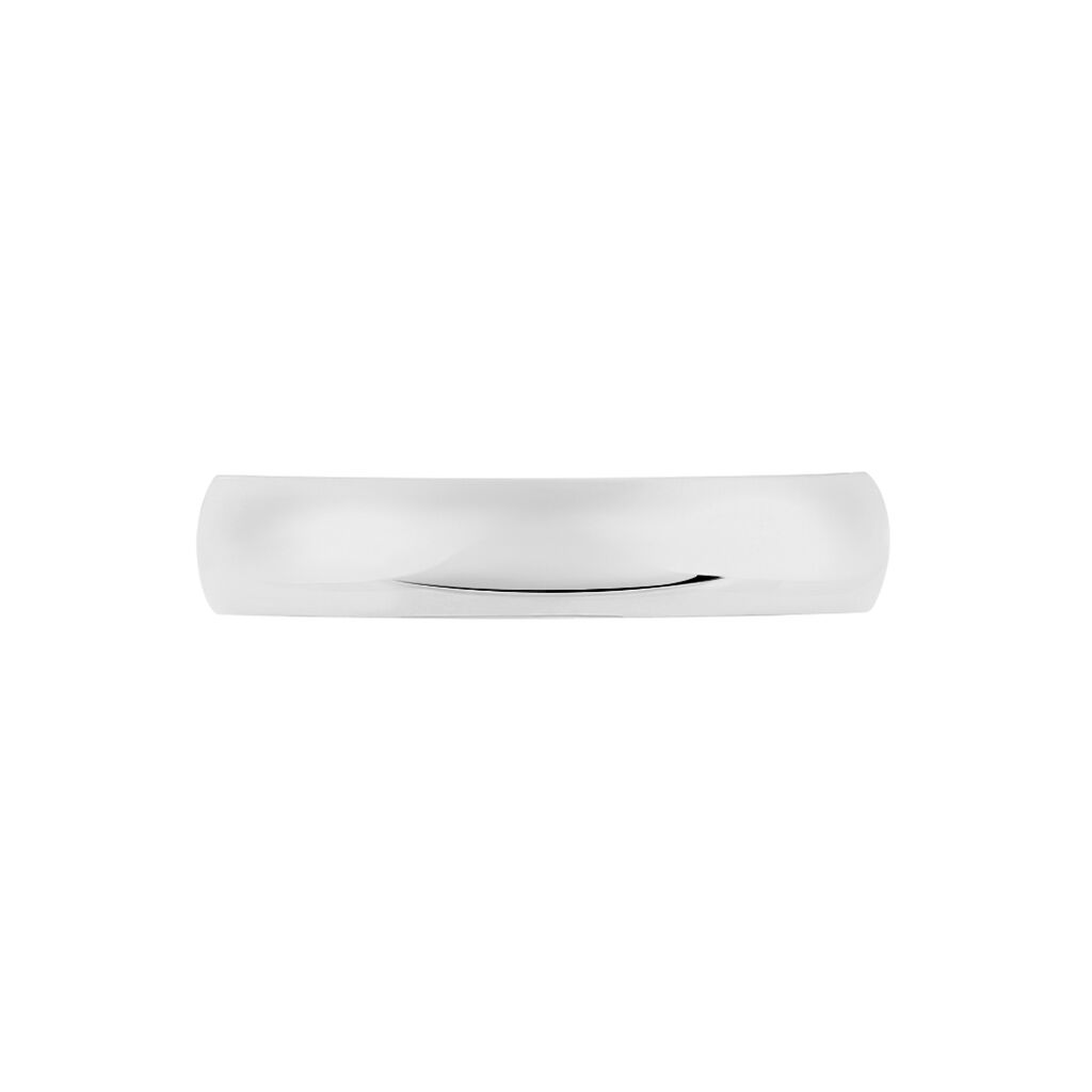 Alliance Aphroditia Demi Jonc Bombe Platine Blanc - Alliances Famille | Histoire d’Or
